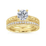 Maura - Vintage Inspired 14K Yellow Gold Round Solitaire Engagement Ring