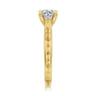 Maura - Vintage Inspired 14K Yellow Gold Round Solitaire Engagement Ring