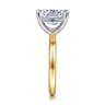 Unite - 14K White-Yellow Gold Elongated Cushion Solitaire Diamond Engagement Ring