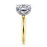 Unite - 14K White-Yellow Gold Elongated Cushion Solitaire Diamond Engagement Ring