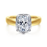 Elowen - 14K Yellow Gold Elongated Cushion Solitaire Diamond Engagement Ring