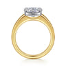 Elowen - 14K Yellow Gold Elongated Cushion Solitaire Diamond Engagement Ring