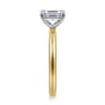 Lark - 14K White Yellow Gold Emerald Cut Solitaire Engagement Ring