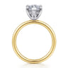 Anuk - 14K White-Yellow Gold Marquise Shape Diamond Engagement Ring - 0.06 ct