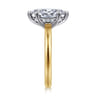 Austria - 14K White-Yellow Gold Marquise Shape Diamond Engagement Ring - 0.06 ct
