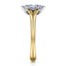 Ellis - 14K White-Yellow Gold Marquise Diamond Engagement Ring