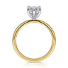 Paula - 14K White-Yellow Gold Marquise Diamond Engagement Ring