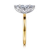 Paula - 14K White-Yellow Gold Marquise Diamond Engagement Ring