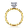 Lark - 14K White-Yellow Gold Marquise Shape Solitaire Engagement Ring