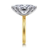 Unite - 14K White-Yellow Gold Marquise Shape Solitaire Diamond Engagement Ring