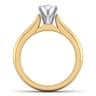 Lauren - 14K White-Yellow Gold Marquise Shape Diamond Engagement Ring