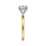 Anuk - 14K White-Yellow Gold Oval Diamond Engagement Ring - 0.05 ct