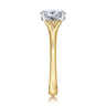 Ellis - 14K Mix of White and Yellow Gold Oval Diamond Engagement Ring