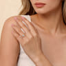 Ellis - 14K Mix of White and Yellow Gold Oval Diamond Engagement Ring