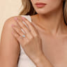 Ellis - 14K Mix of White and Yellow Gold Oval Diamond Engagement Ring