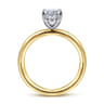 Lark - 14K White Yellow Gold Oval Solitaire Engagement Ring