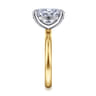 Unite - 14K White-Yellow Gold Oval Solitaire Diamond Engagement Ring