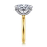 Unite - 14K White-Yellow Gold Oval Solitaire Diamond Engagement Ring