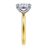 Unite - 14K White-Yellow Gold Oval Solitaire Diamond Engagement Ring