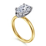 Unite - 14K White-Yellow Gold Pear Shape Solitaire Diamond Engagement Ring