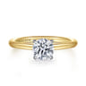 Anuk - 14K White Yellow Gold Round Diamond Engagement Ring - 0.05 ct