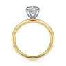 Anuk - 14K White Yellow Gold Round Diamond Engagement Ring - 0.05 ct