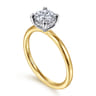 Anuk - 14K White Yellow Gold Round Diamond Engagement Ring - 0.05 ct