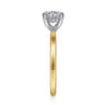 Anuk - 14K White Yellow Gold Round Diamond Engagement Ring - 0.05 ct