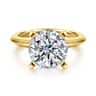Ellis - 14K White-Yellow Gold Round Diamond Engagement Ring