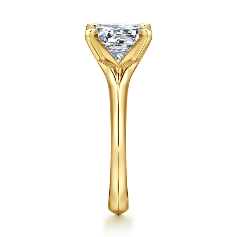 Ellis - 14K White-Yellow Gold Round Diamond Engagement Ring - Shot 4