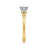 Ellis - 14K White-Yellow Gold Round Diamond Engagement Ring