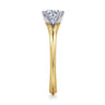 Ellis - 14K White-Yellow Gold Round Diamond Engagement Ring