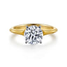 Ellis - 14K White-Yellow Gold Round Diamond Engagement Ring