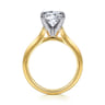 Ellis - 14K White-Yellow Gold Round Diamond Engagement Ring