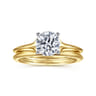 Ellis - 14K White-Yellow Gold Round Diamond Engagement Ring