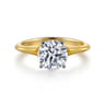 Ellis - 14K White-Yellow Gold Round Diamond Engagement Ring