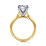 Ellis - 14K White-Yellow Gold Round Diamond Engagement Ring