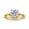 Ellis - 14K White-Yellow Gold Round Diamond Engagement Ring