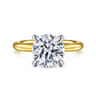 Lark - 14K White-Yellow Gold Round Solitaire Diamond Engagement Ring