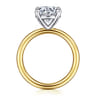 Lark - 14K White-Yellow Gold Round Solitaire Diamond Engagement Ring