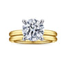 Lark - 14K White-Yellow Gold Round Solitaire Diamond Engagement Ring