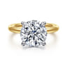 Lark - 14K White-Yellow Gold Round Solitaire Diamond Engagement Ring