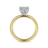 Lark - 14K White-Yellow Gold Round Solitaire Diamond Engagement Ring