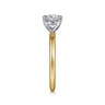 Lark - 14K White-Yellow Gold Round Solitaire Diamond Engagement Ring