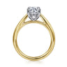 Bambi - 14K White-Yellow Gold Round Engagement Ring