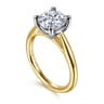 Bambi - 14K White-Yellow Gold Round Engagement Ring