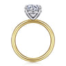 Unite - 14K White-Yellow Gold Round Diamond Engagement Ring
