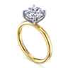Unite - 14K White-Yellow Gold Round Diamond Engagement Ring