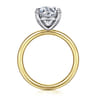 Unite - 14K White-Yellow Gold Round Solitaire Diamond Engagement Ring