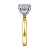 Unite - 14K White-Yellow Gold Round Solitaire Diamond Engagement Ring